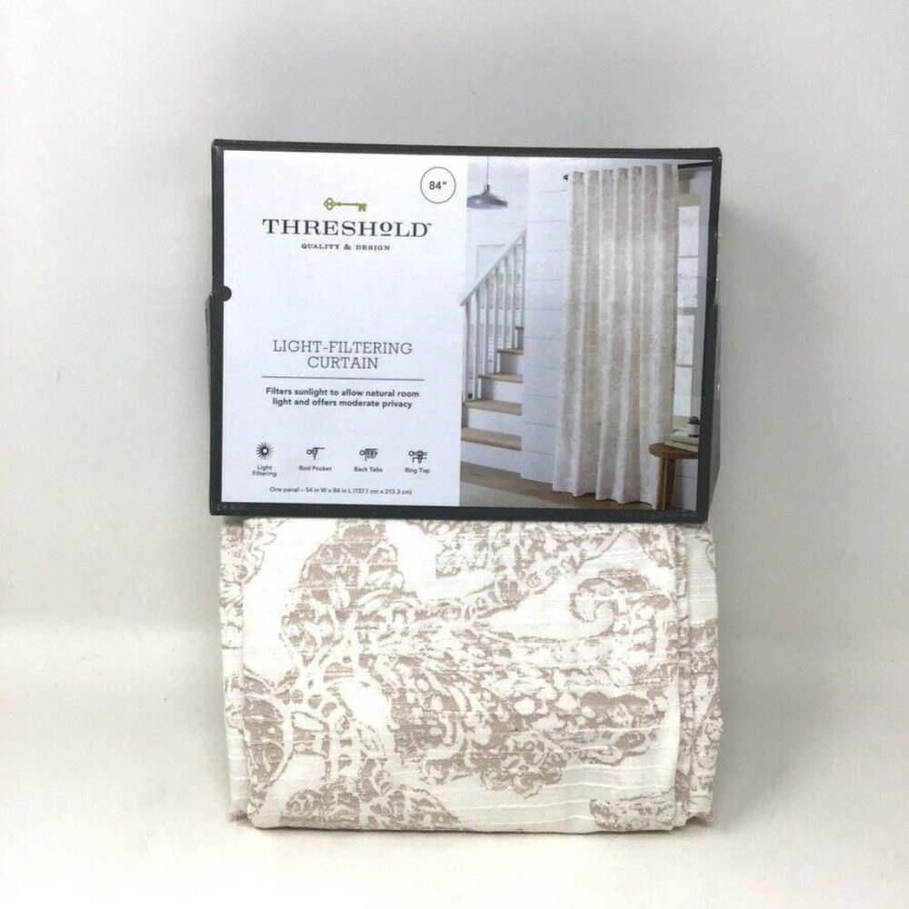 Threshold Charade Floral Light Filtering 1 Curtain